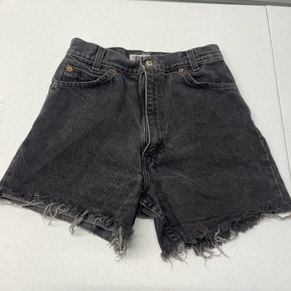 Black Denim Shorts